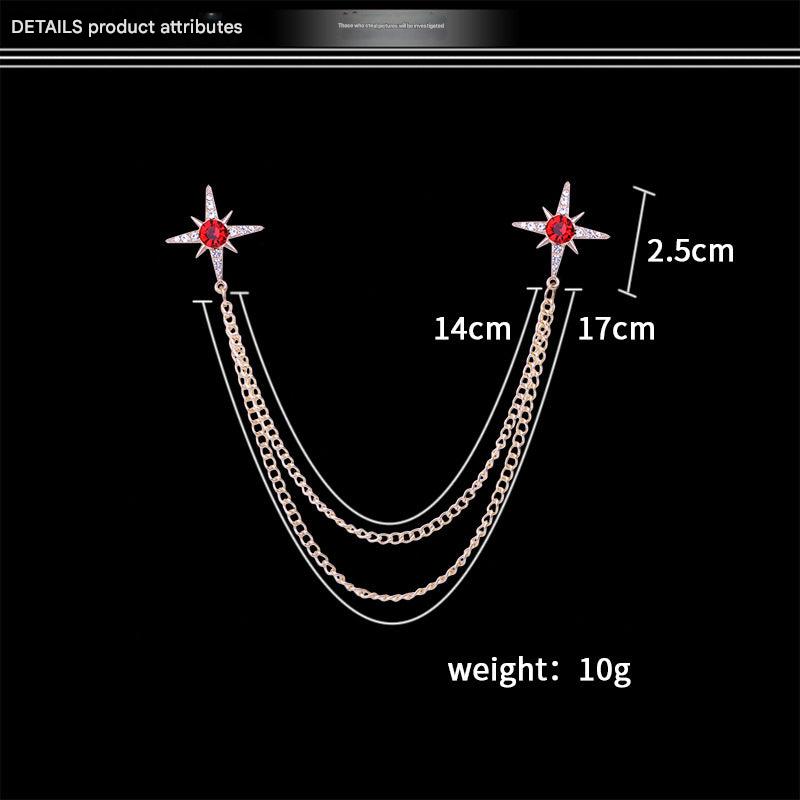 Close-up view of the metal alloy collar chain accessory