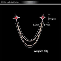 Close-up view of the metal alloy collar chain accessory