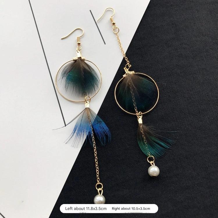 Close-up of bohemian earrings with tassels image 2