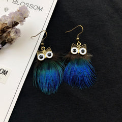 Elegant owl design earrings image 3