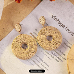 Lightweight rattan earrings perfect for the beach