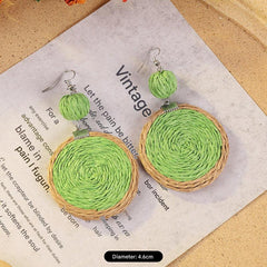 Colourful beach earrings showcasing unique patterns
