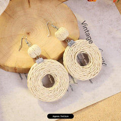 Lightweight rattan earrings perfect for the beach