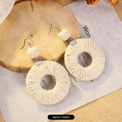 Colourful beach earrings showcasing unique patterns
