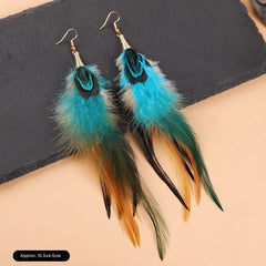 Bohemian inspired feather earrings