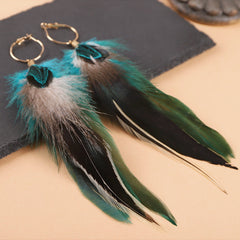 Detailed view of women's unique earrings