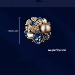 Rhinestone Floral Brooch Image 3