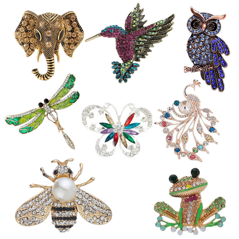 Charming animal pin brooch - Owl design