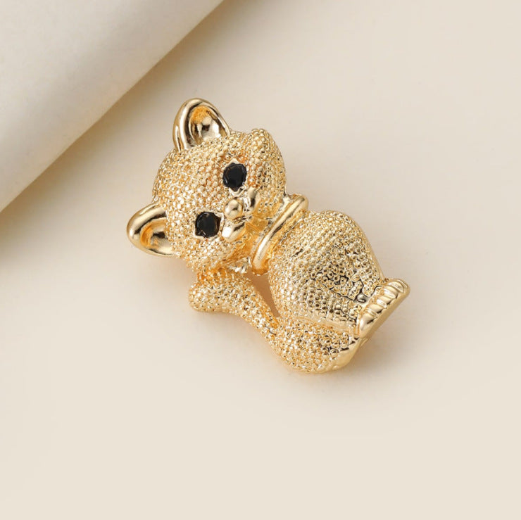 Charming animal pin brooch - Gold butterfly