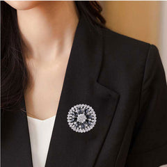 Premium Alloy Flower Brooch Pin - Image 1