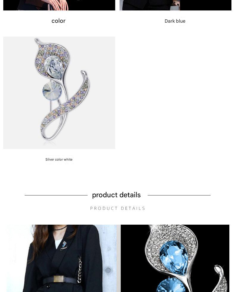 Elegant brooch reflecting high-quality materials