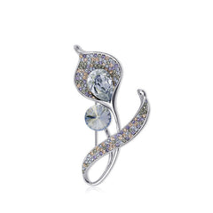 Elegant flower-shaped brooch against natural light
