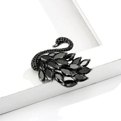 Swan Brooch on Fashion Model
