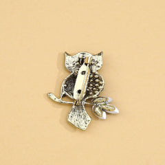Stylish brooch worn on a jacket