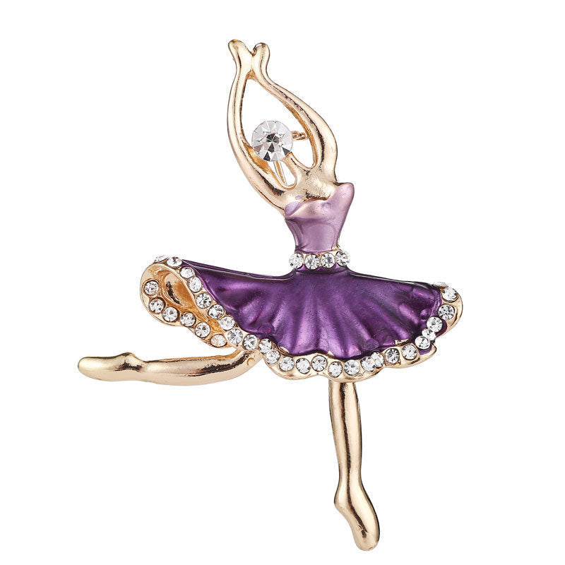 Cute anti-slip brooch in purple colour