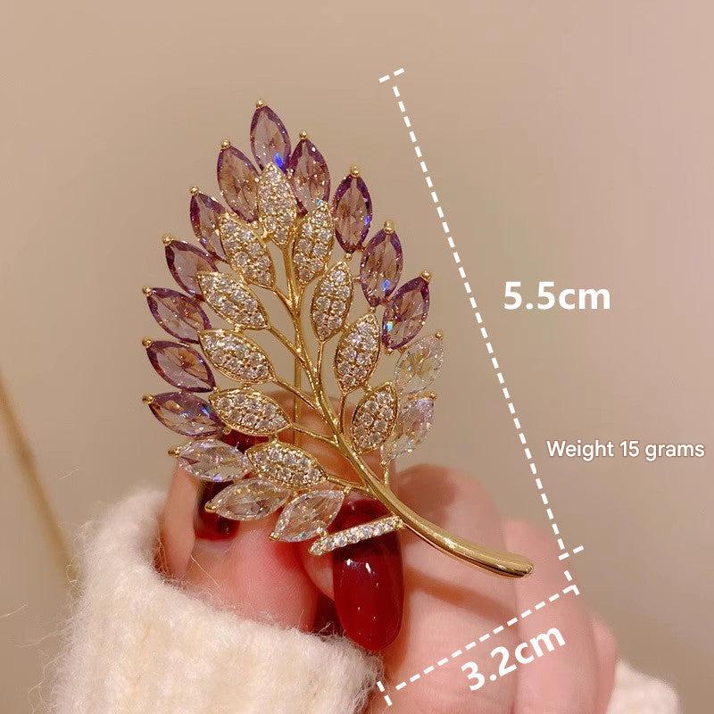 Maple leaf pin as a fashion statement