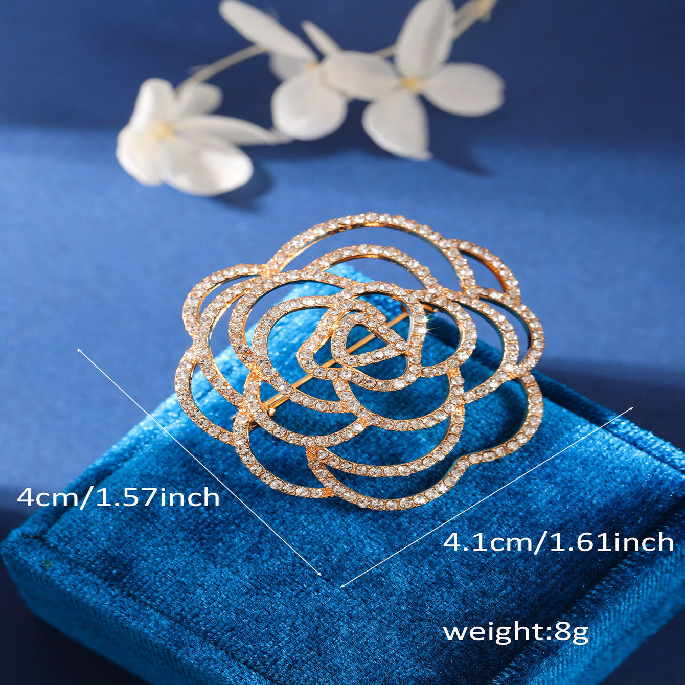 women's fashion brooch with floral design