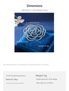 brooch styled on clothing with flowers