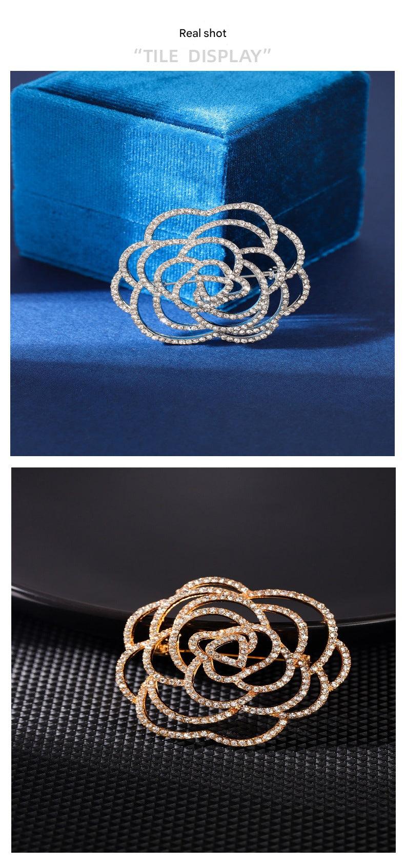 charming flower brooch detail