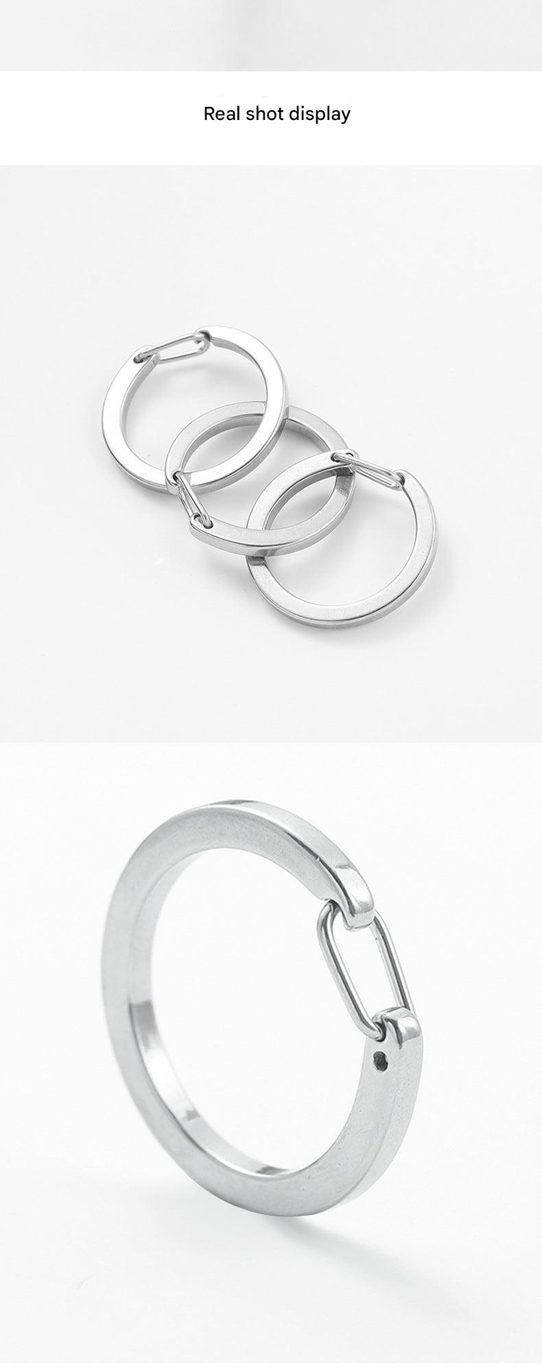 Alloy spring hook clip in use outdoors