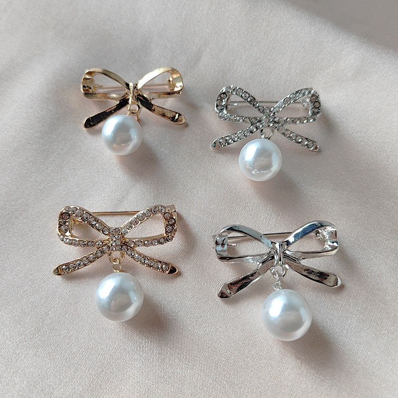 Close-up of pearl butterfly pin - Image 2