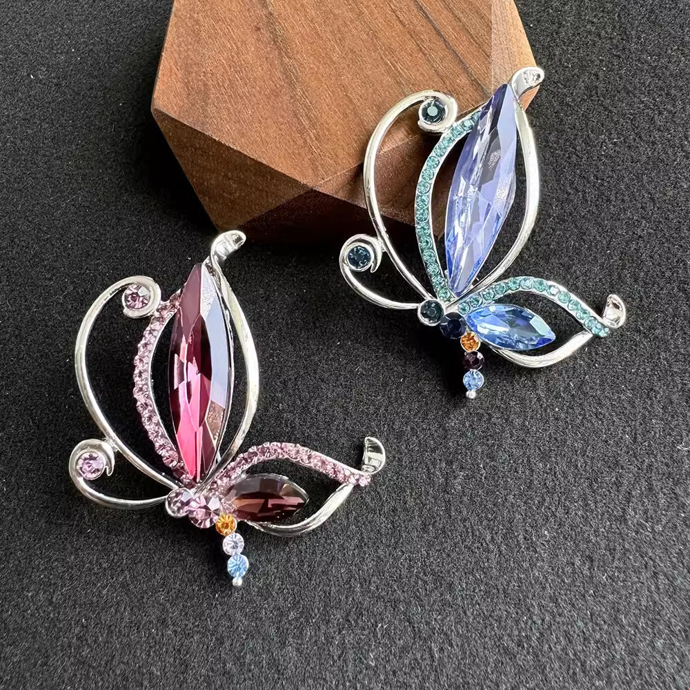 Elegant Alloy Butterfly Brooch close-up