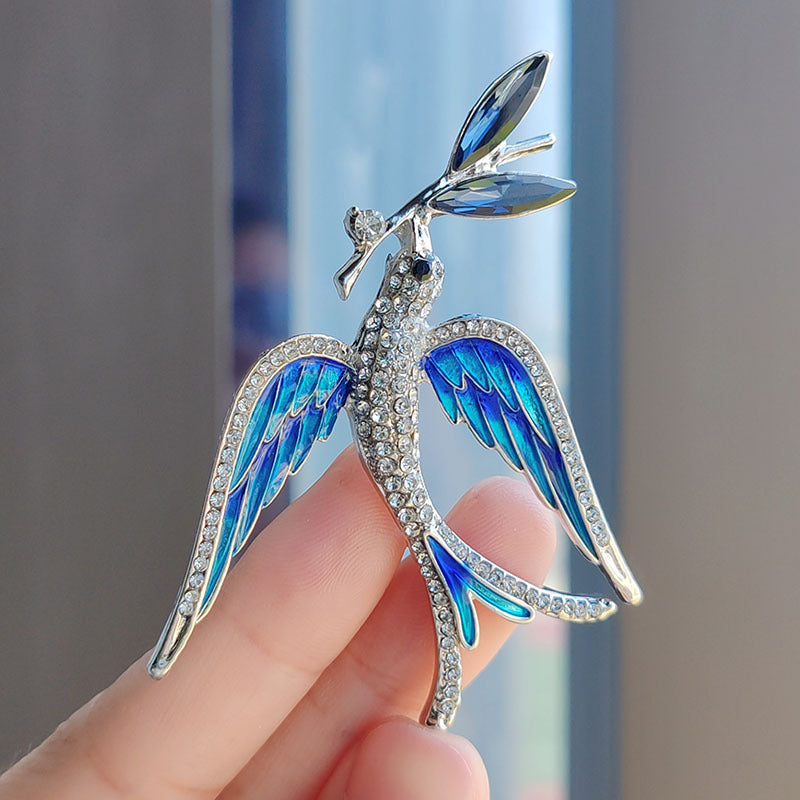 Blue Swallow Brooch Image 1