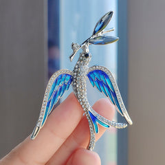 Blue Swallow Brooch Image 1