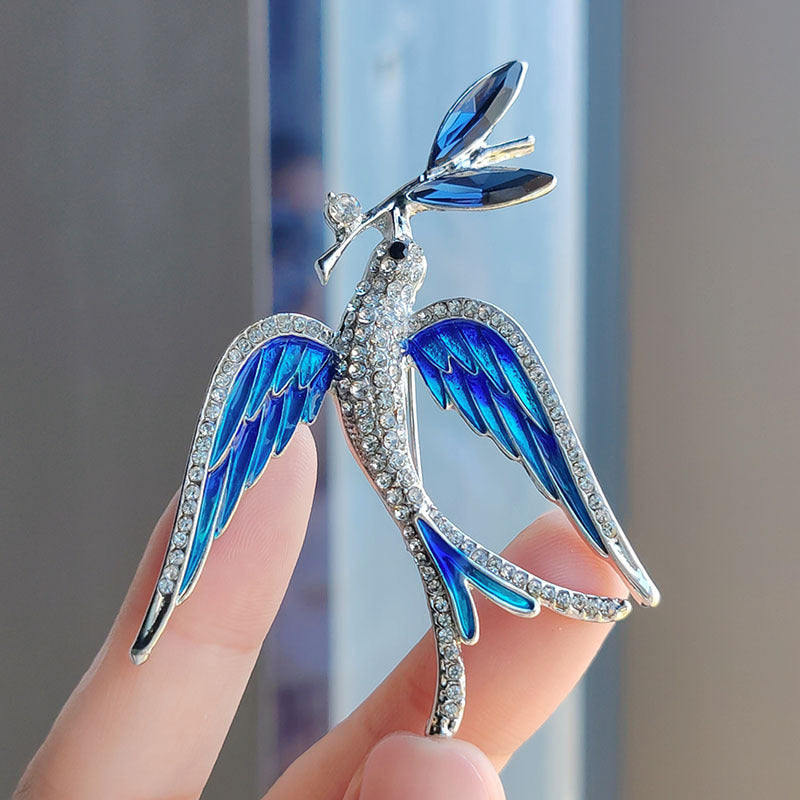 Blue Swallow Brooch Image 2