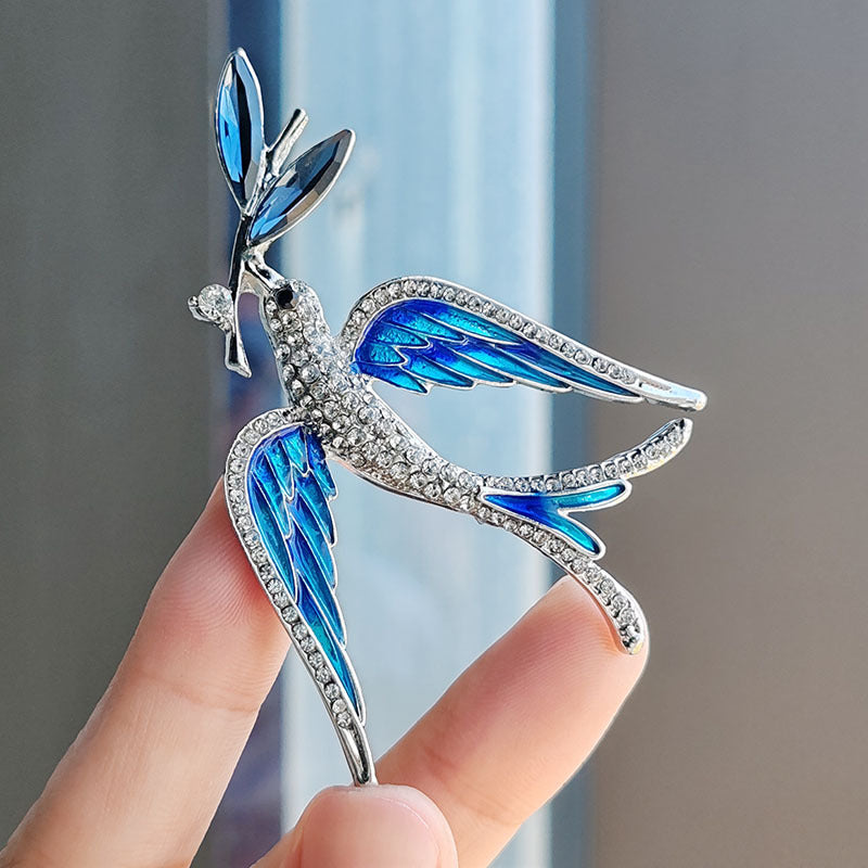Blue Swallow Brooch Image 4