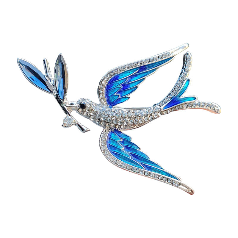 Blue Swallow Brooch Image 5