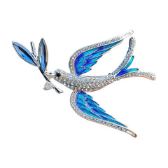 Blue Swallow Brooch Image 5