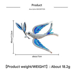 Blue Swallow Brooch Image 9