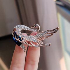 Detailed image of a Lake Blue Swan Brooch