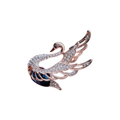 Swan Brooch displaying a stylish pink design