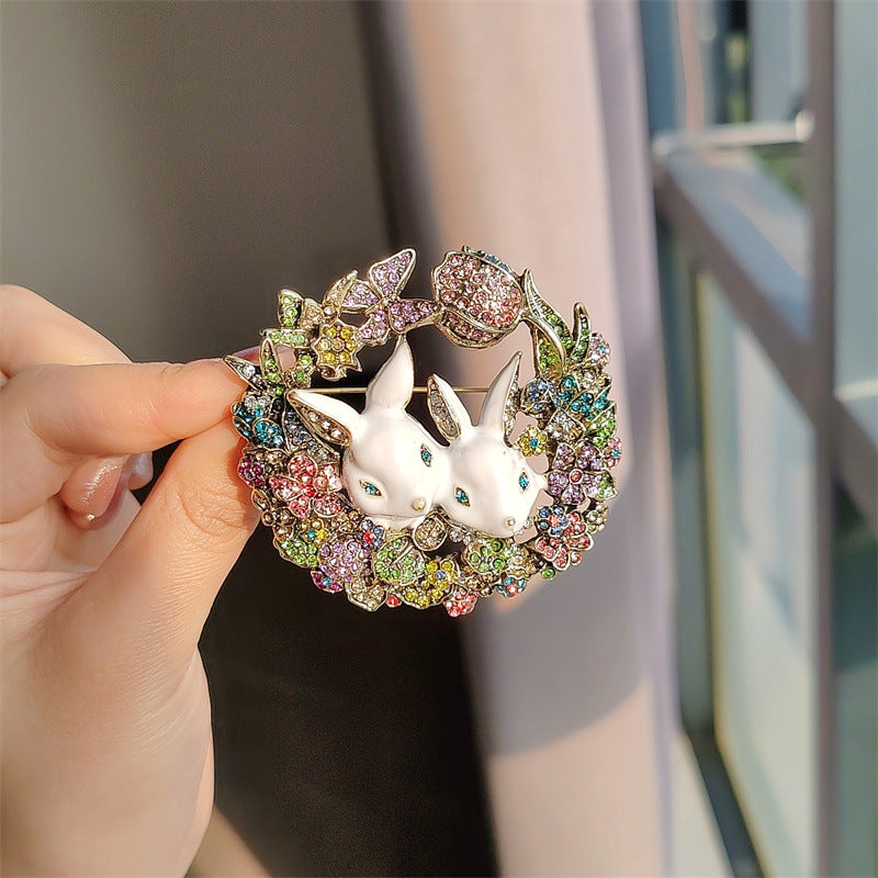 Charming Bunny Accessory on Jacket