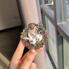 Alloy Rabbit Brooch Back Design