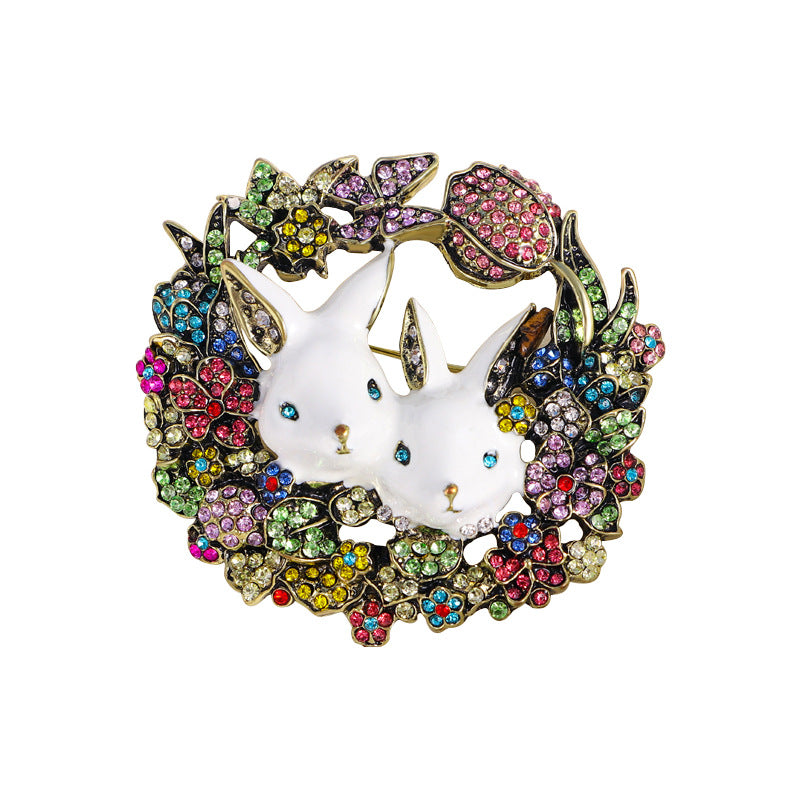 Cute Bunny Brooch Display on Table
