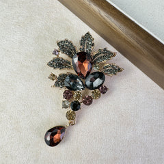 Colourful Zircon Flower Brooch Design Image 3