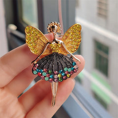 Charming Alloy Ballet Girl Brooch with design