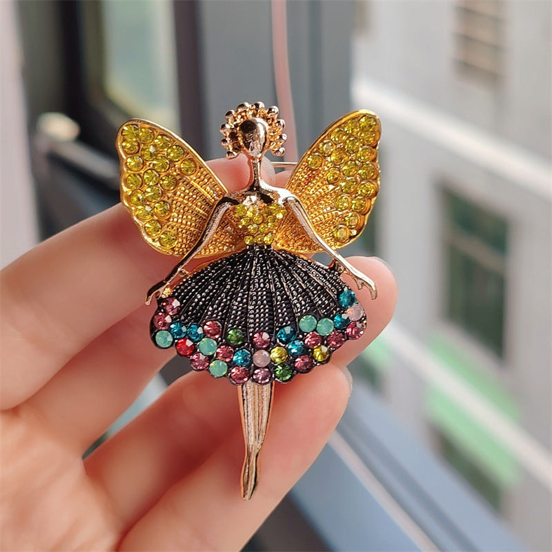 Charming Alloy Ballet Girl Brooch with design