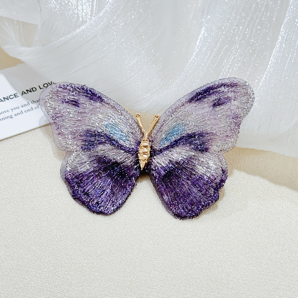 Elegant butterfly brooch front view
