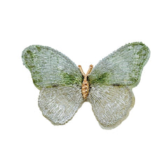 Detailed embroidery of butterfly design