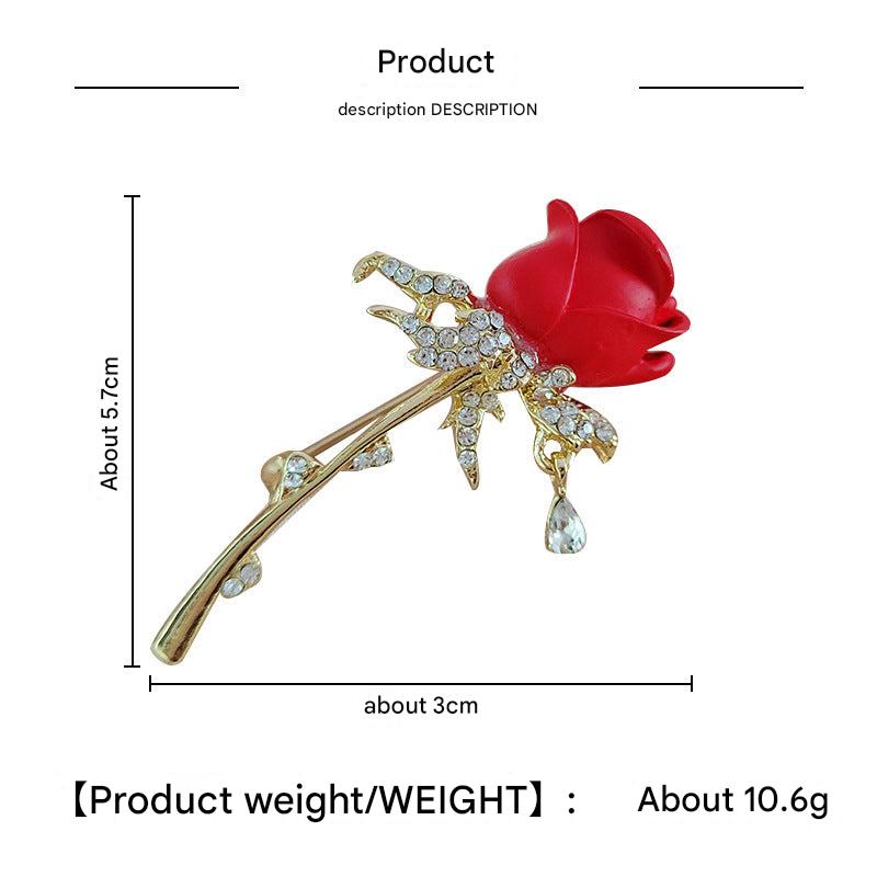 Detailed view of floral brooch design