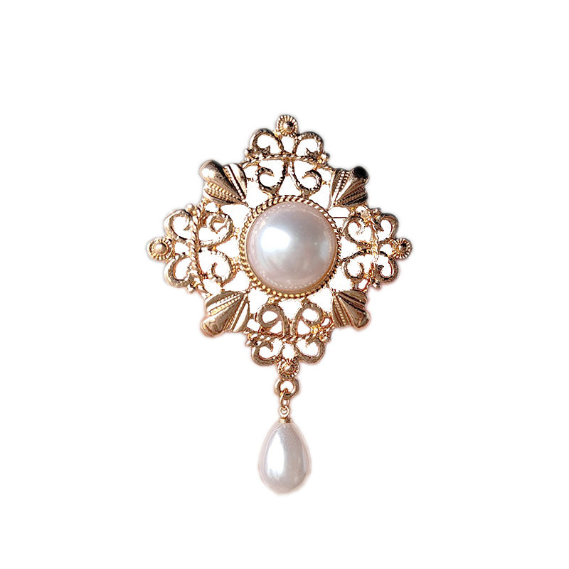 Alloy vintage brooch captured in natural light