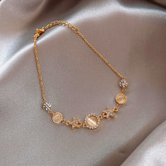 Stylish alloy bracelet with electroplated finish