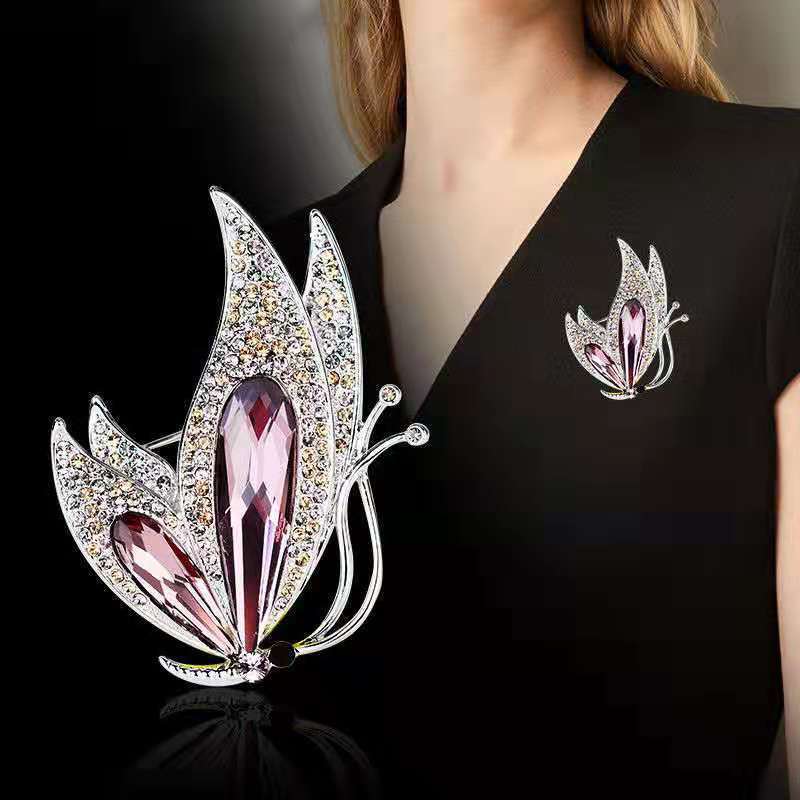 butterfly design jewellery on a blouse