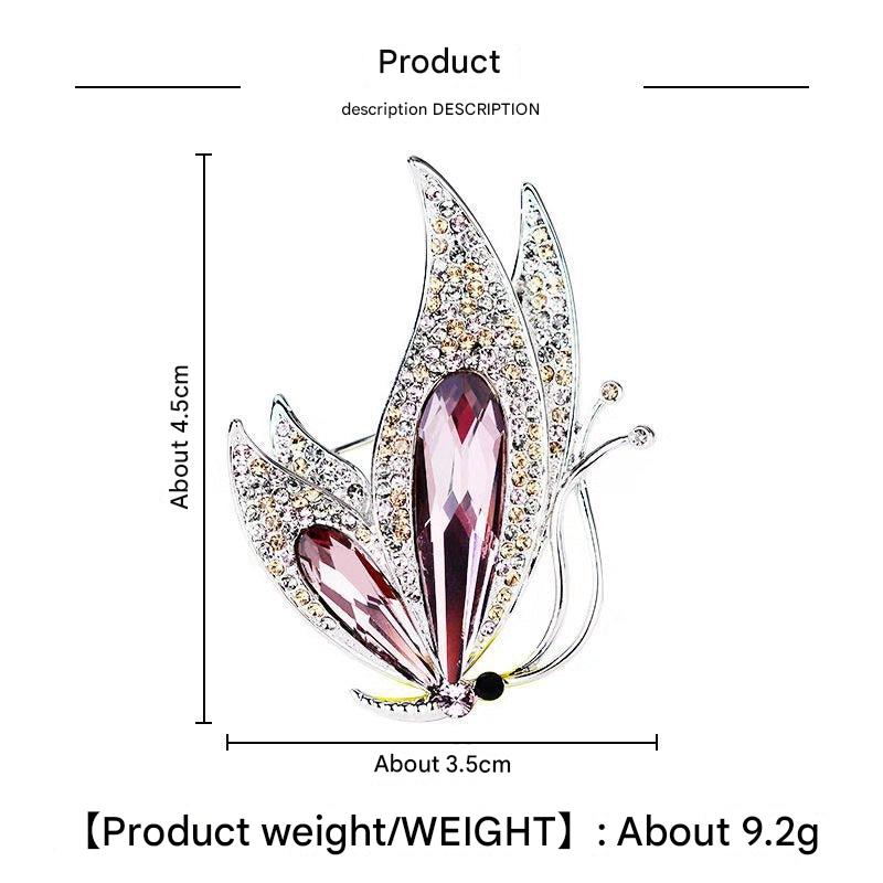 stylish brooch with rhinestone embellishments