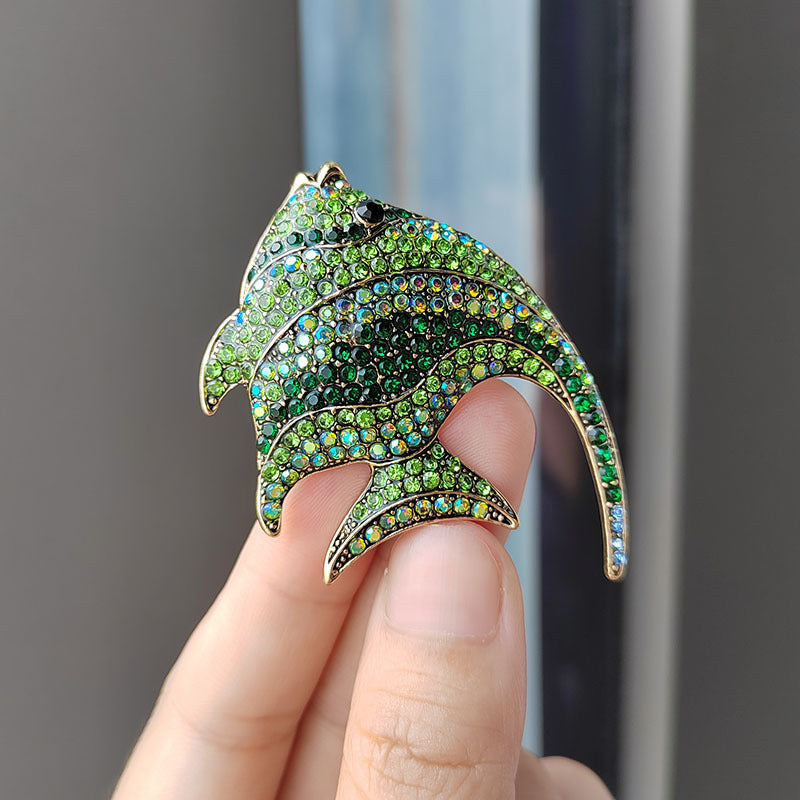 Green Tropical Fish Brooch
