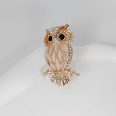 Chic Owl Brooch front view